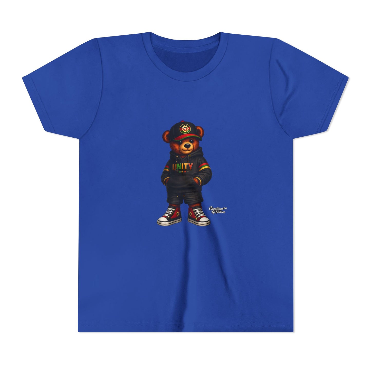 Youth T‑Shirt — Cool Bear Graphic Tee with 'UNITY' Hoodie Design