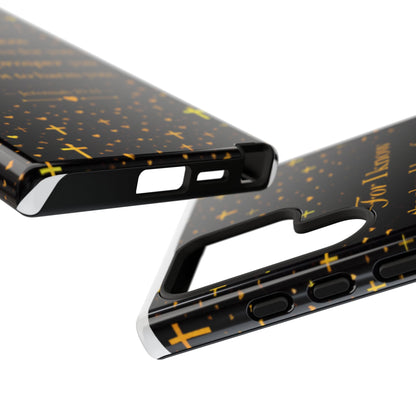 Phone Case — "For I Know" Jeremiah 29:11 Gold Cross Christian Tough Case