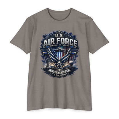 U.S. Air Force Graphic T-Shirt — Military Emblem Tee ("The Sky Is Not The Limit")