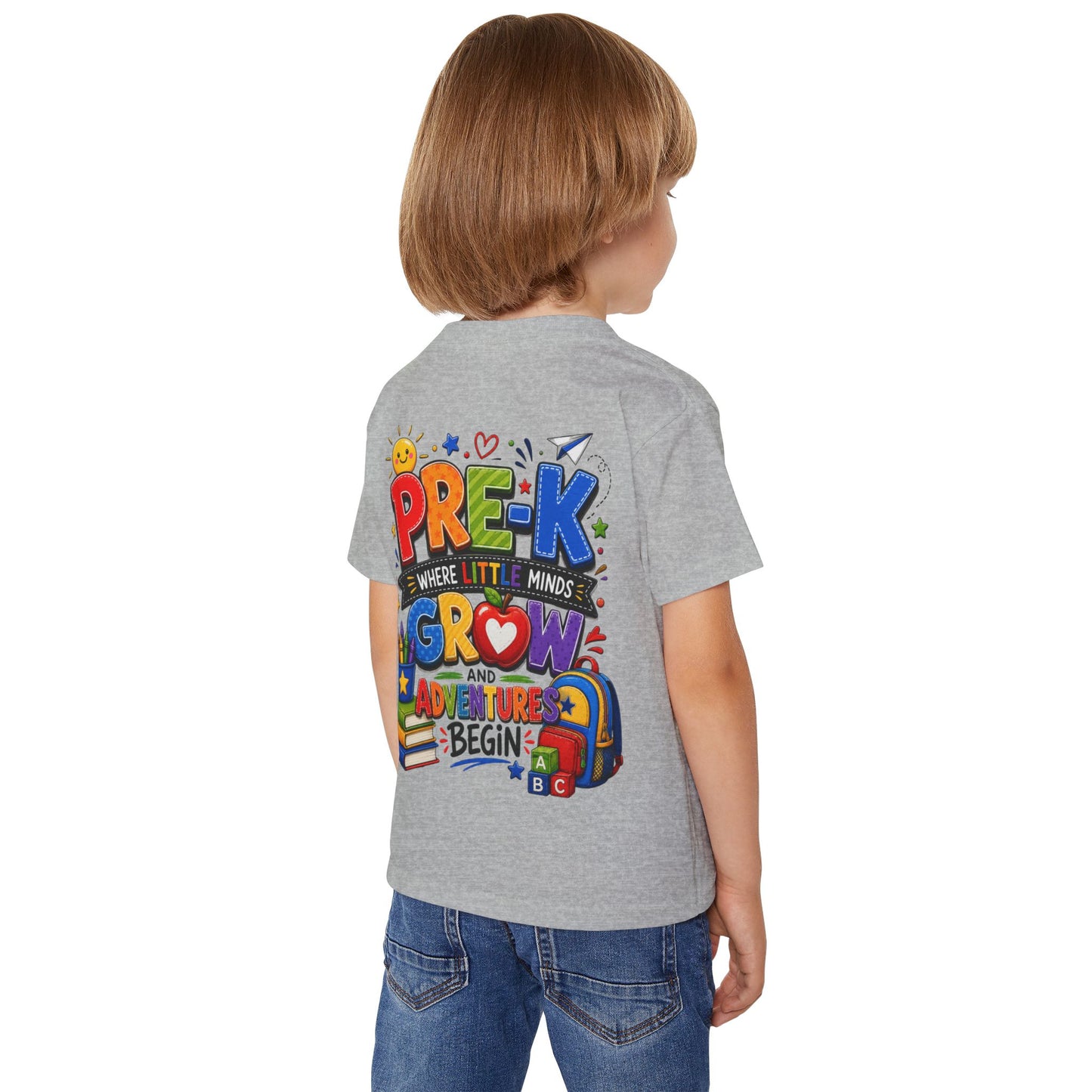 Pre-K Toddler T-Shirt – “Pre-K Where Little Minds Grow and Adventure Begin” Colorful Back-to-School Tee