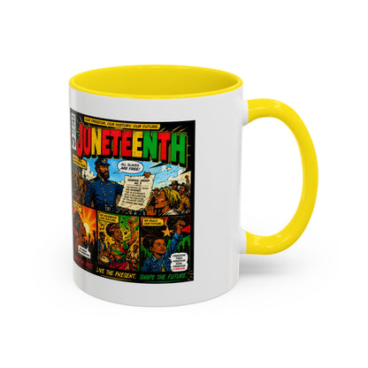 Juneteenth Comic Art Coffee Mug — Celebratory Black History Accent Mug