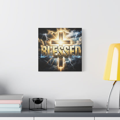 Blessed Cross Matte Canvas Wall Art