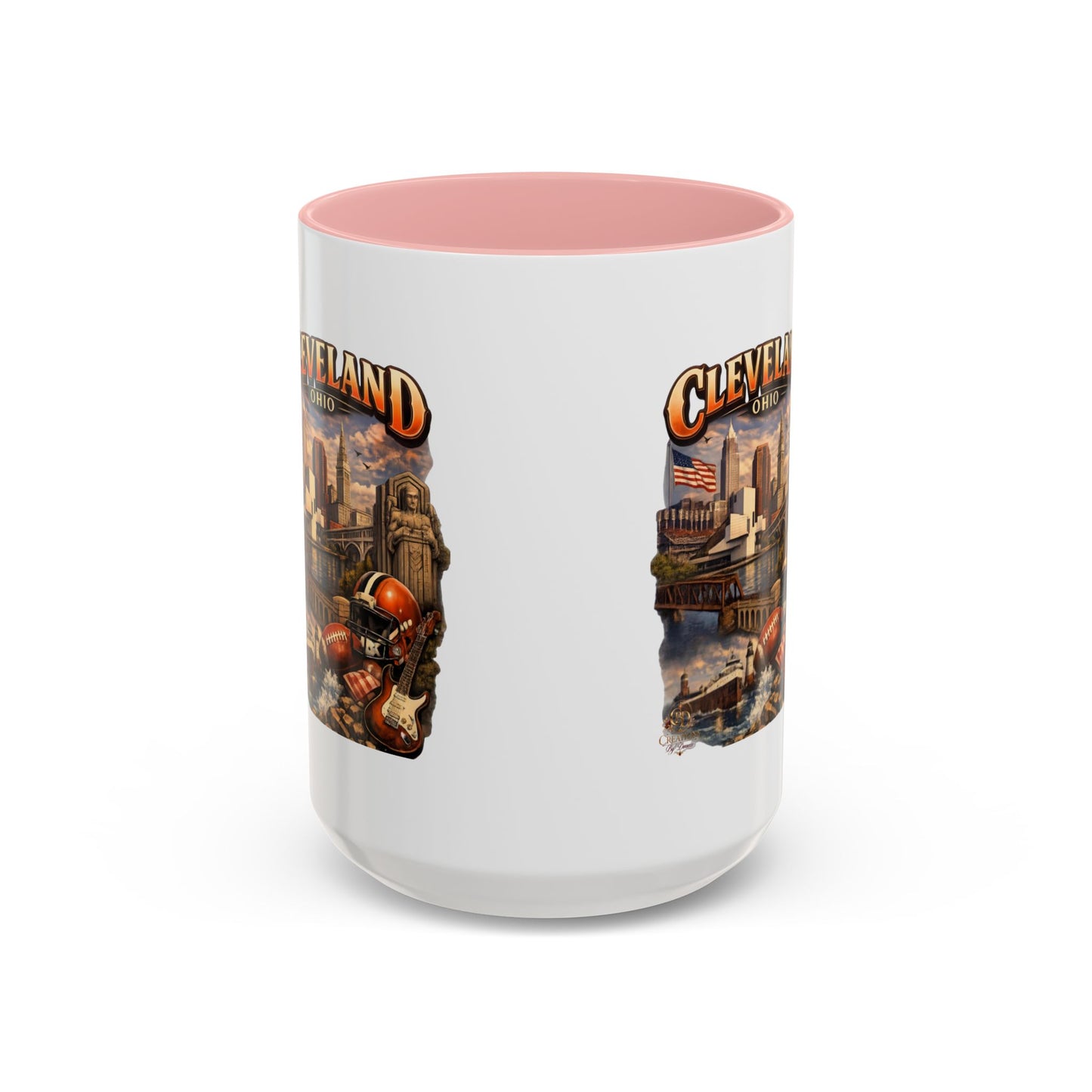 Cleveland Ohio Vintage Football Accent Coffee Mug (11/15oz)