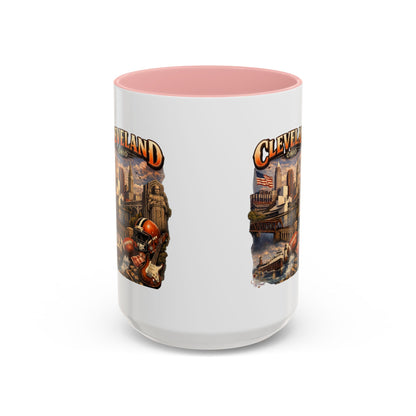 Cleveland Ohio Vintage Football Accent Coffee Mug (11/15oz)