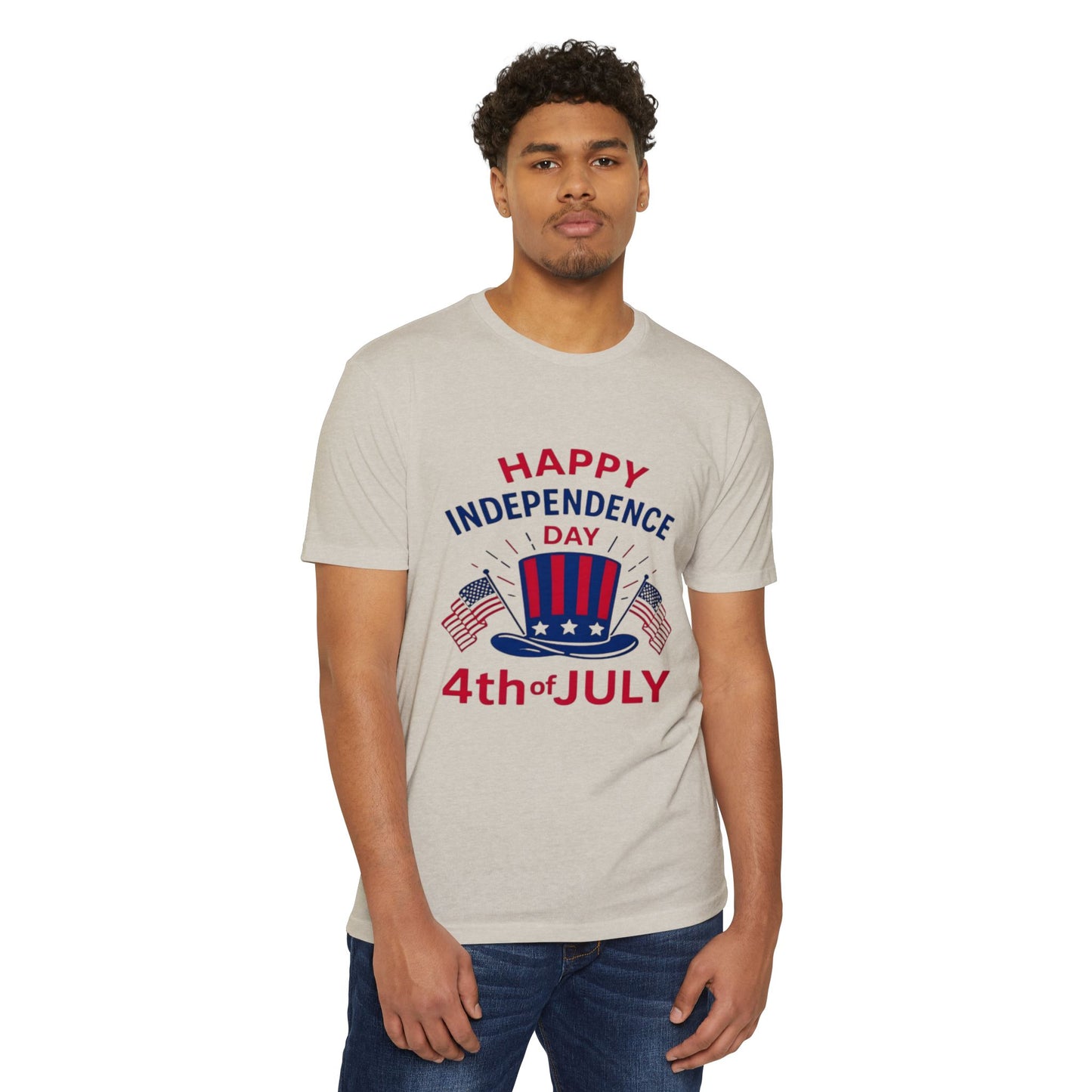 4th of July T-Shirt – "Happy Independence Day" Patriotic USA Tee