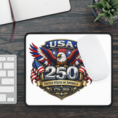 USA 250th Anniversary Gaming Mouse Pad — Patriotic Eagle 1776–2026 Desk Mat