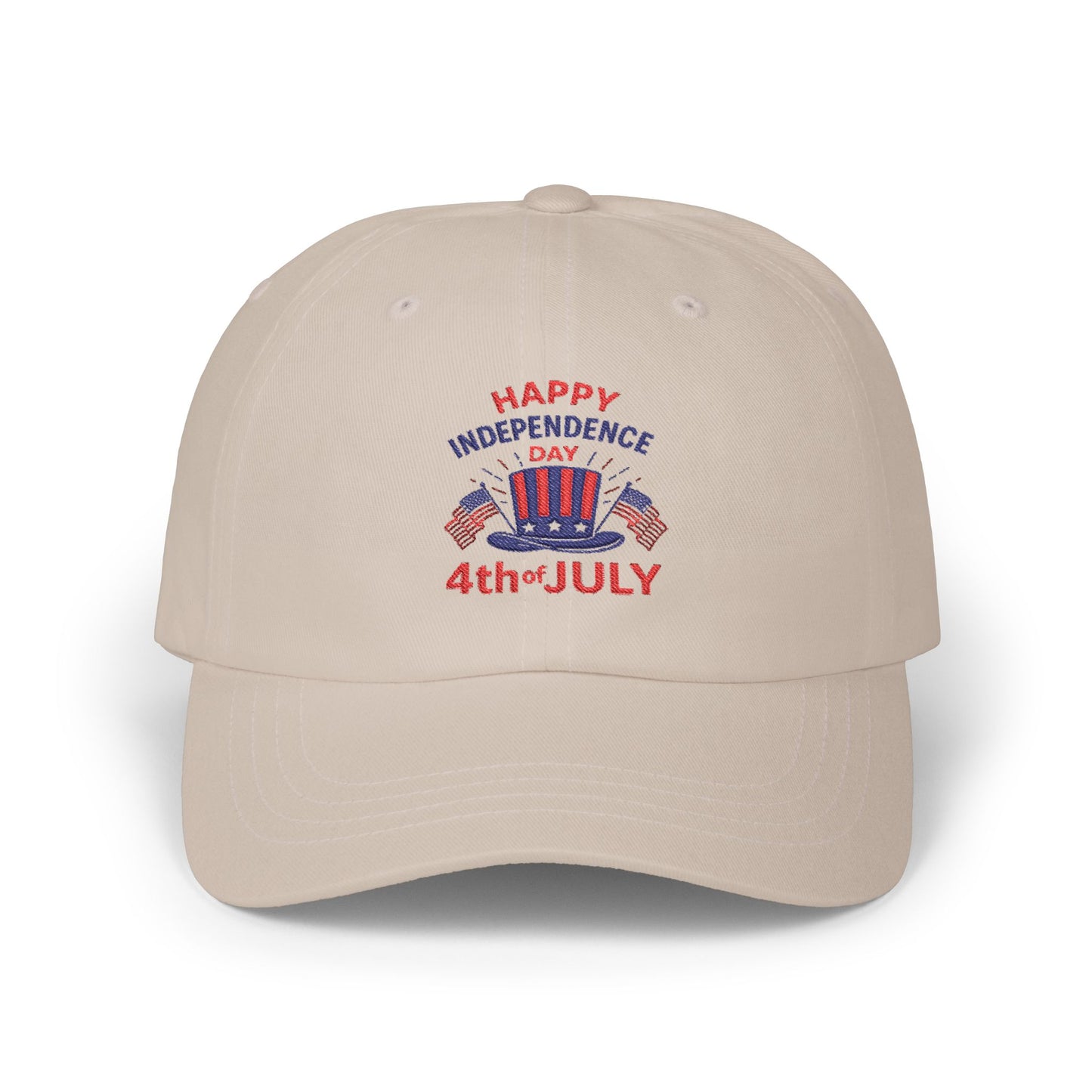 4th of July Dad Cap — "Happy Independence Day" Patriotic Baseball Hat