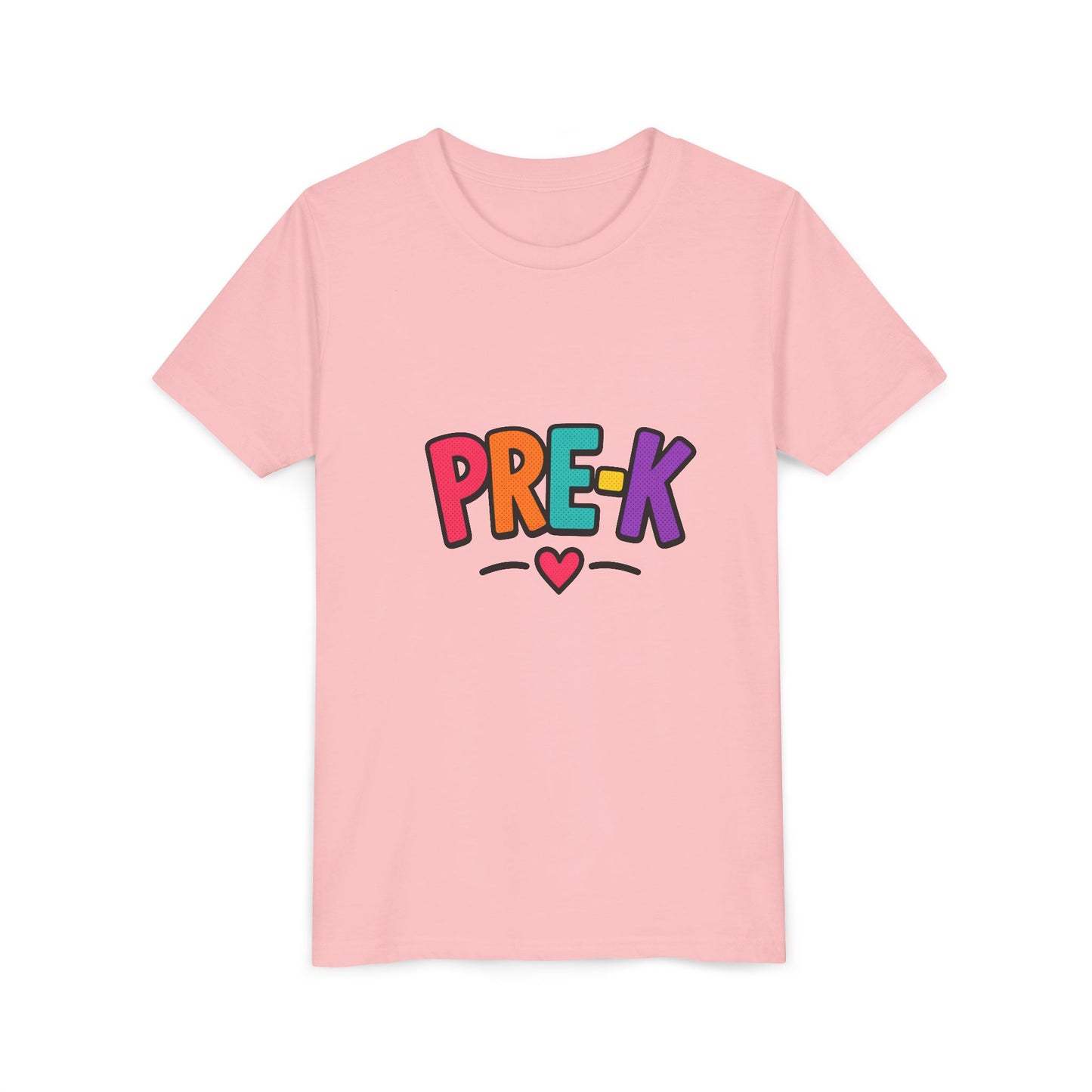 Pre-K Kids Tee — Colorful Heart Preschool Shirt for Boys & Girls