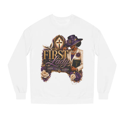 First Lady Church Sweatshirt – Christian Women’s Faith Graphic Crewneck