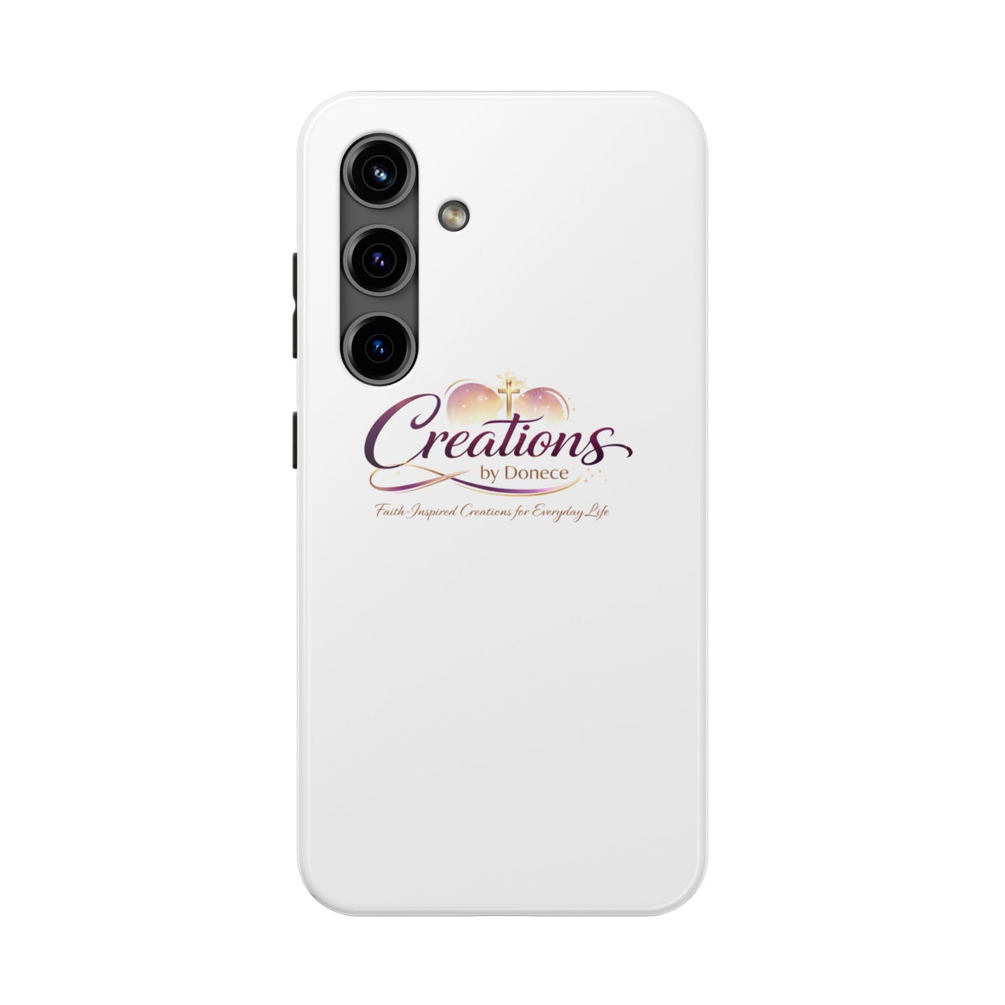 Tough Phone Case - "Creations by Donece" Logo Protective Cover