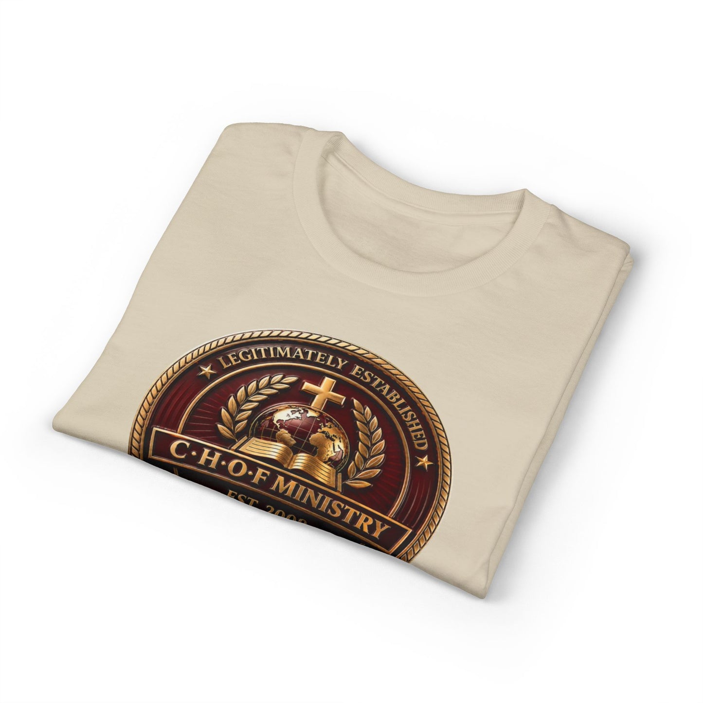CHOF Ministry Logo T-Shirt — Established 2008 Christian Faith Tee