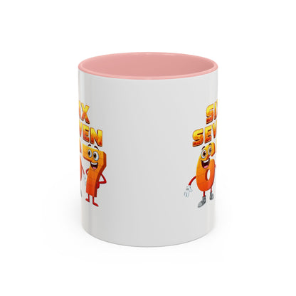 Six Seven Cartoon Number Coffee Mug - Fun Math Teacher Gift (11/15oz)
