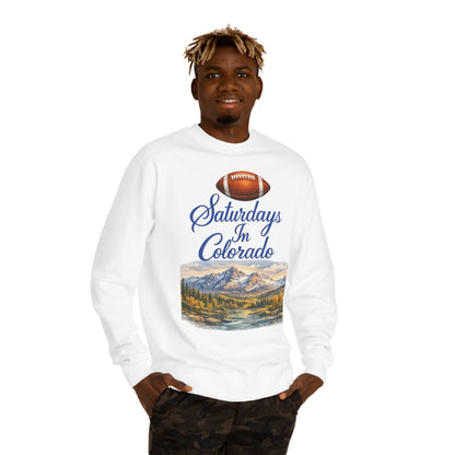 Saturdays in Colorado Sweatshirt — Mountain Football Scenic Crewneck