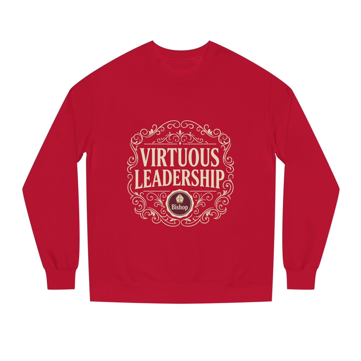 Virtuous Leadership Sweatshirt — Vintage Crest Crewneck for Church Leaders