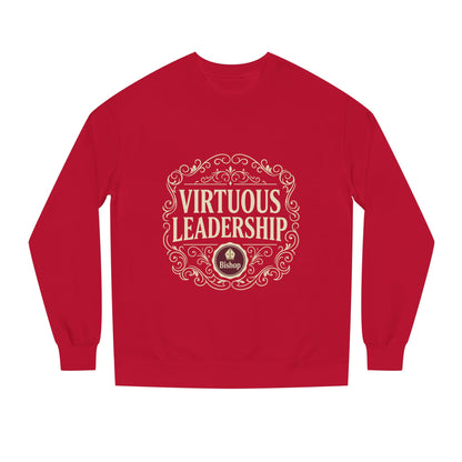Virtuous Leadership Sweatshirt — Vintage Crest Crewneck for Church Leaders