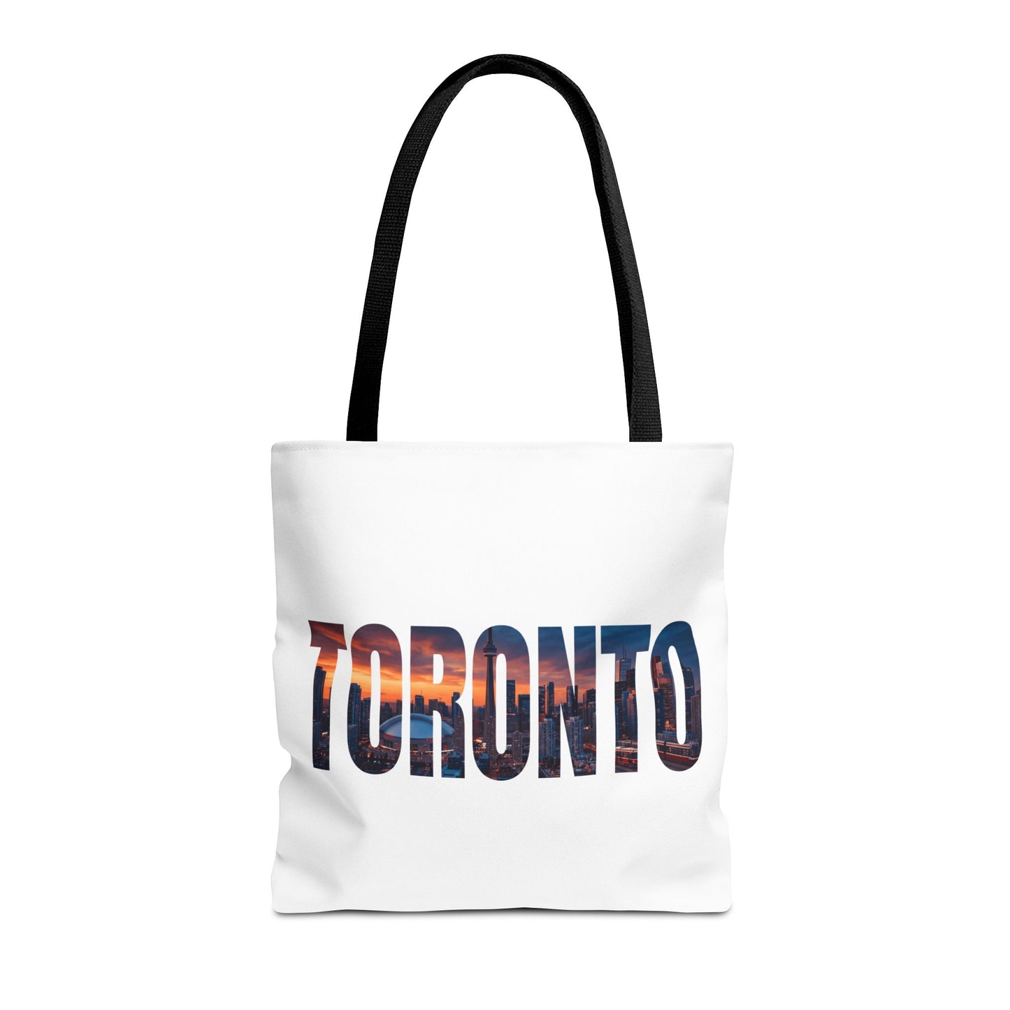 Toronto Skyline Tote Bag — Cityscape Photo Text Tote