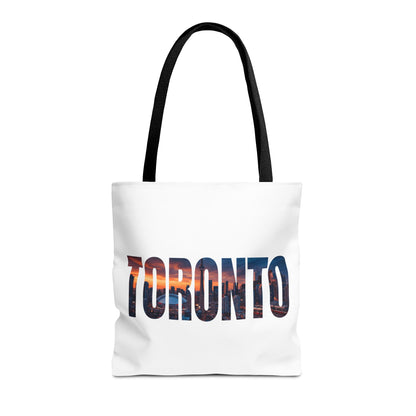 Toronto Skyline Tote Bag — Cityscape Photo Text Tote