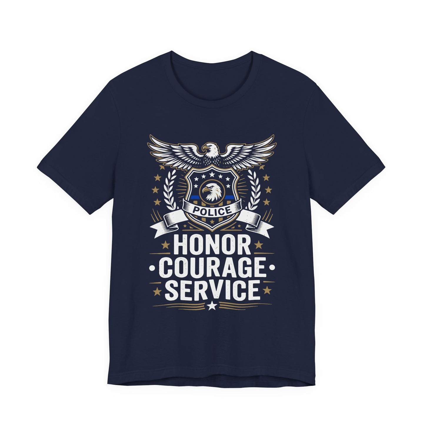 Police Honor Courage Service T-Shirt — Law Enforcement Tribute Tee
