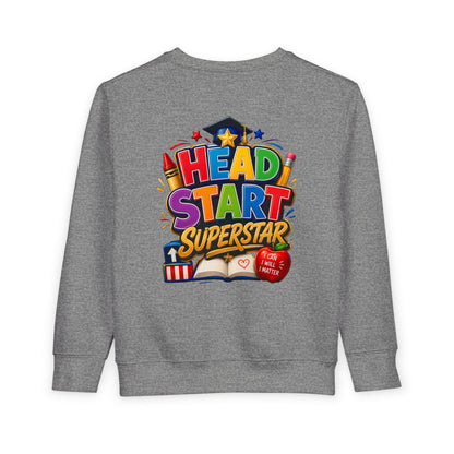 Head Start Superstar Toddler Sweatshirt — Colorful Preschool Graduation Gift