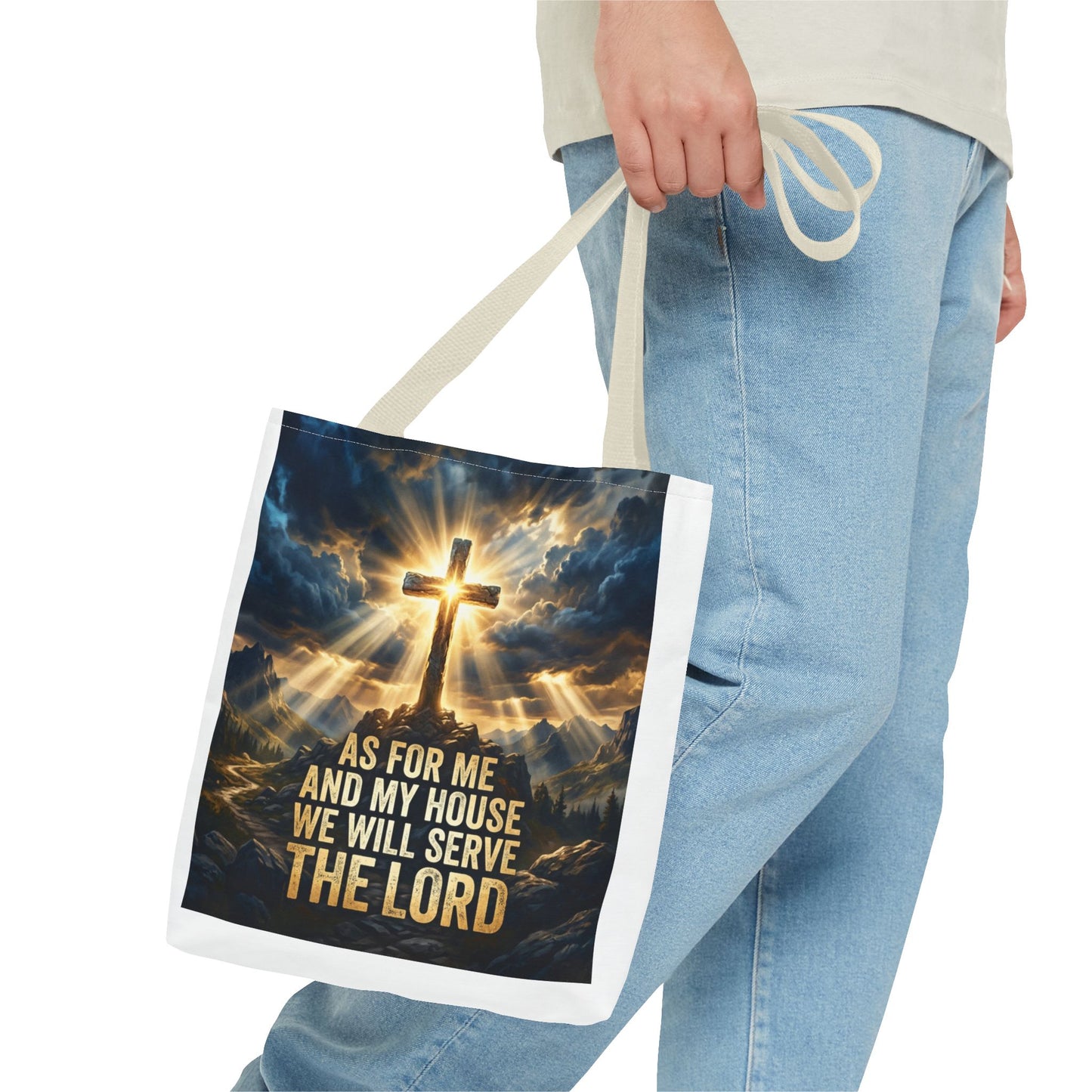 "As For Me And My House We Will Serve The Lord" Tote Bag