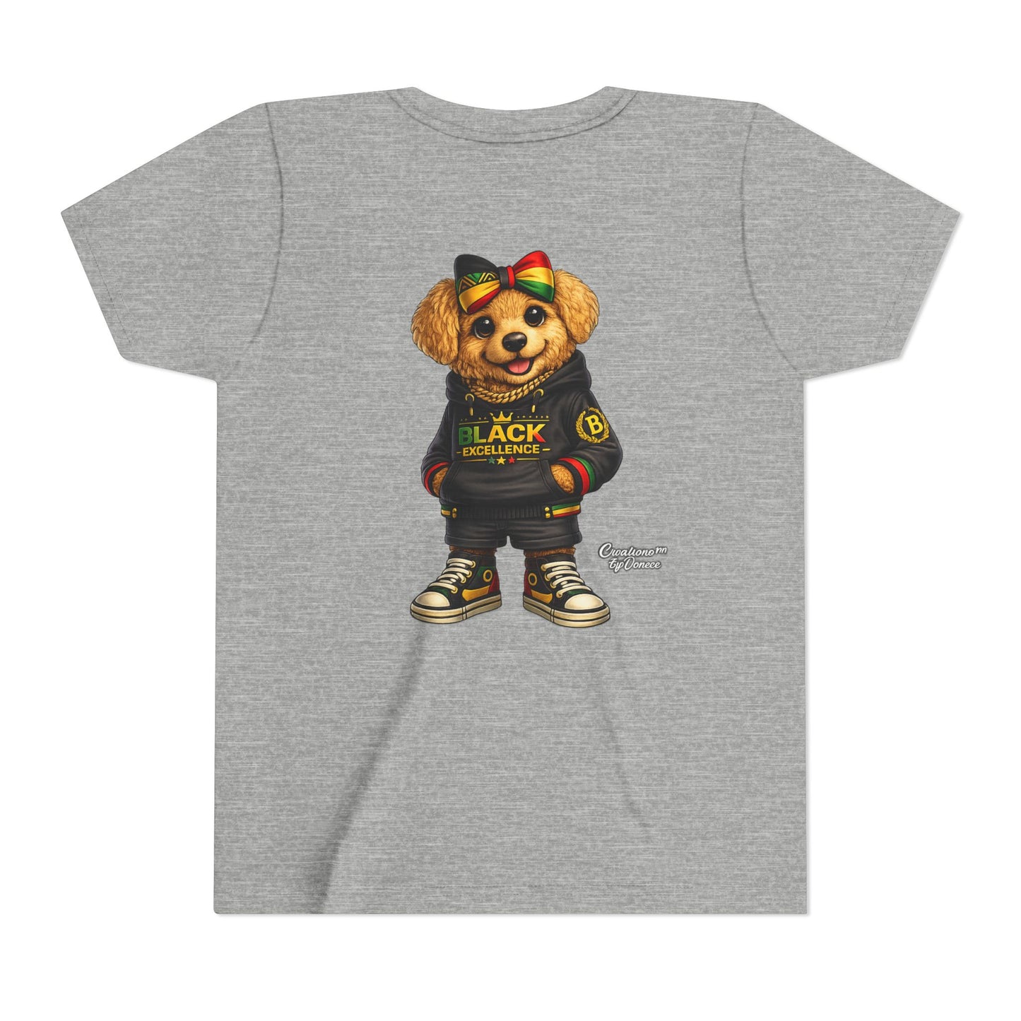 Youth Tee — Rasta Teddy "Black Excellence" Graphic Shirt