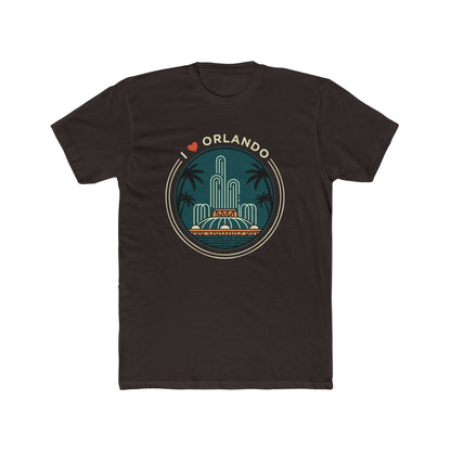 Orlando Fountain Retro Graphic Tee — I  Orlando Travel T‑Shirt