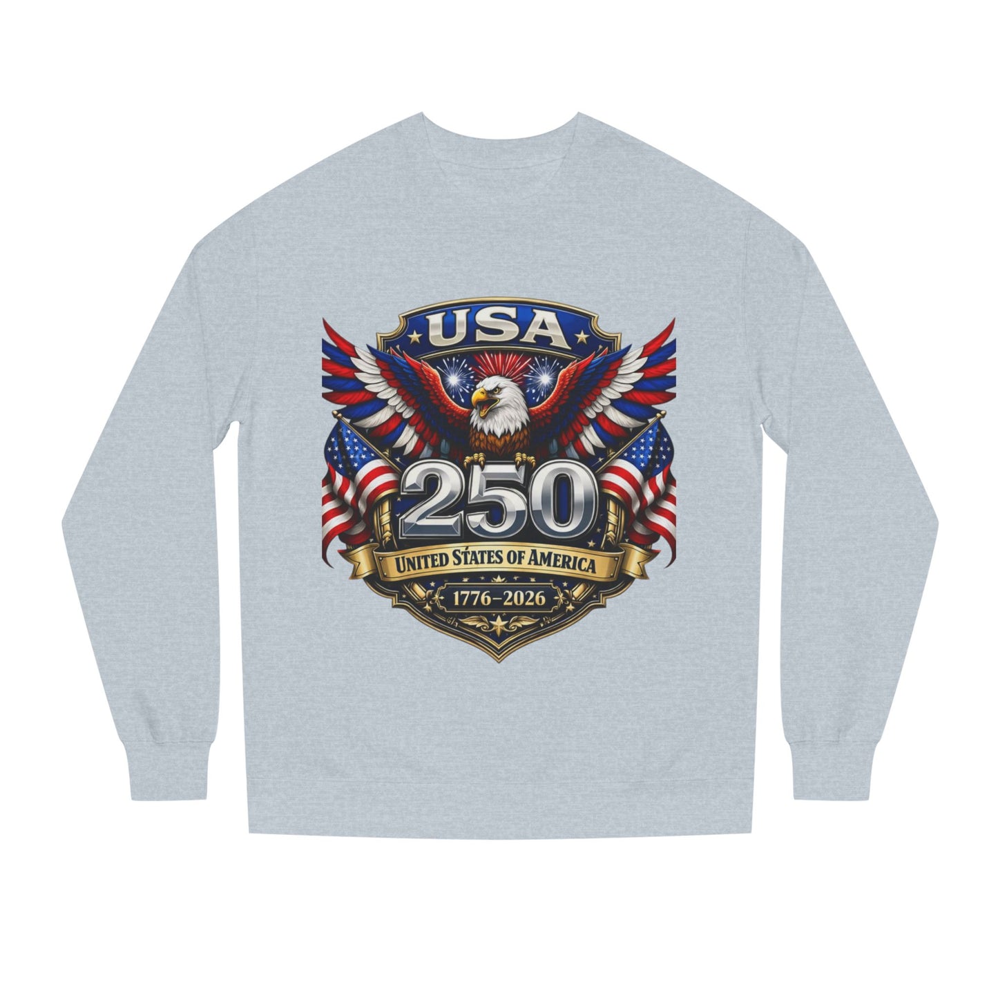 USA 250th Anniversary Sweatshirt — Patriotic Eagle 1776–2026 Crewneck