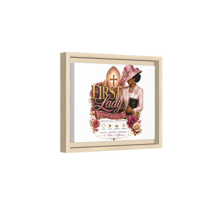First Lady Faith Canvas Print — "First Lady: Leading With Love" Framed Matte Wall Art
