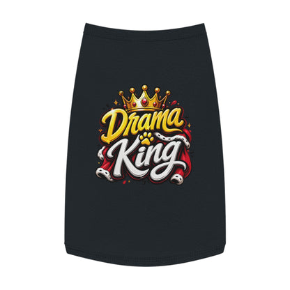 Drama King Pet Tank Top – Crown Graphic Dog Shirt