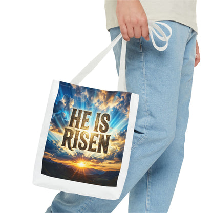 He Is Risen Sunrise Tote Bag