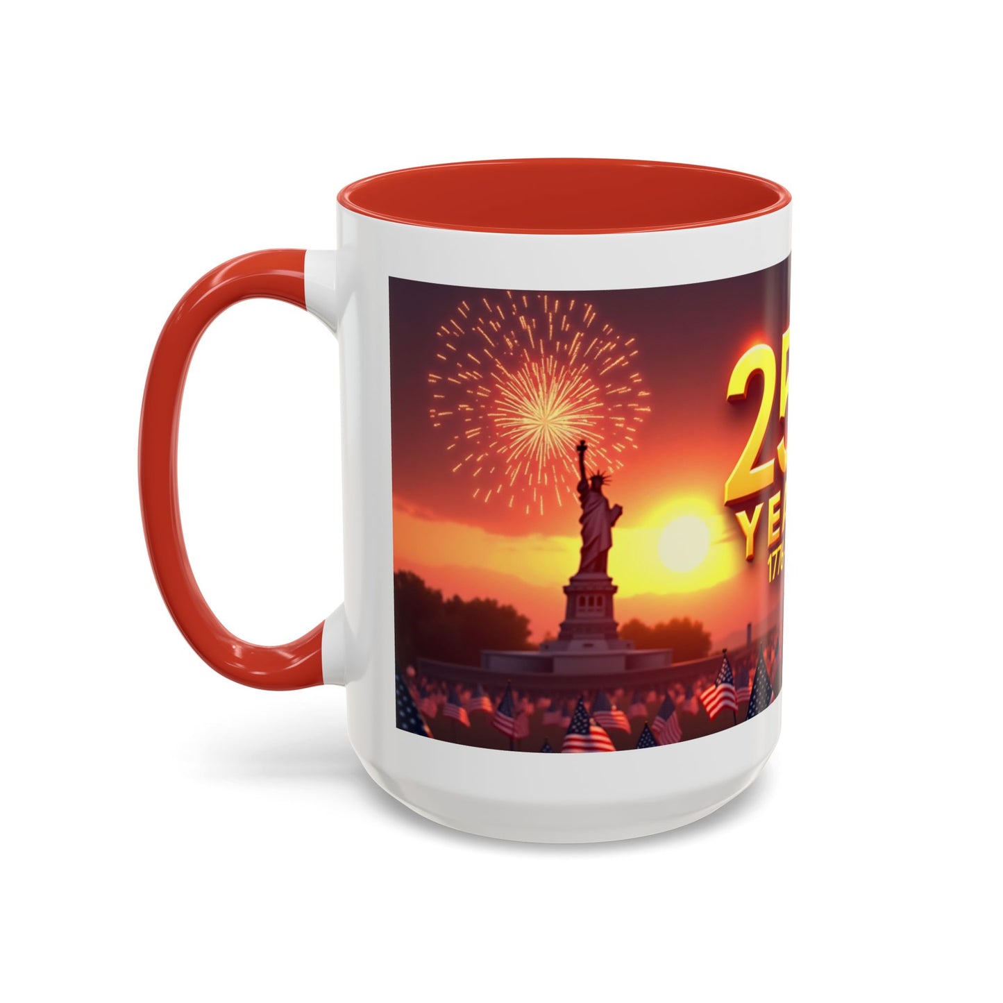 250 Years 1776–2026 Eagle Coffee Mug — Patriotic Anniversary 250th USA Celebration