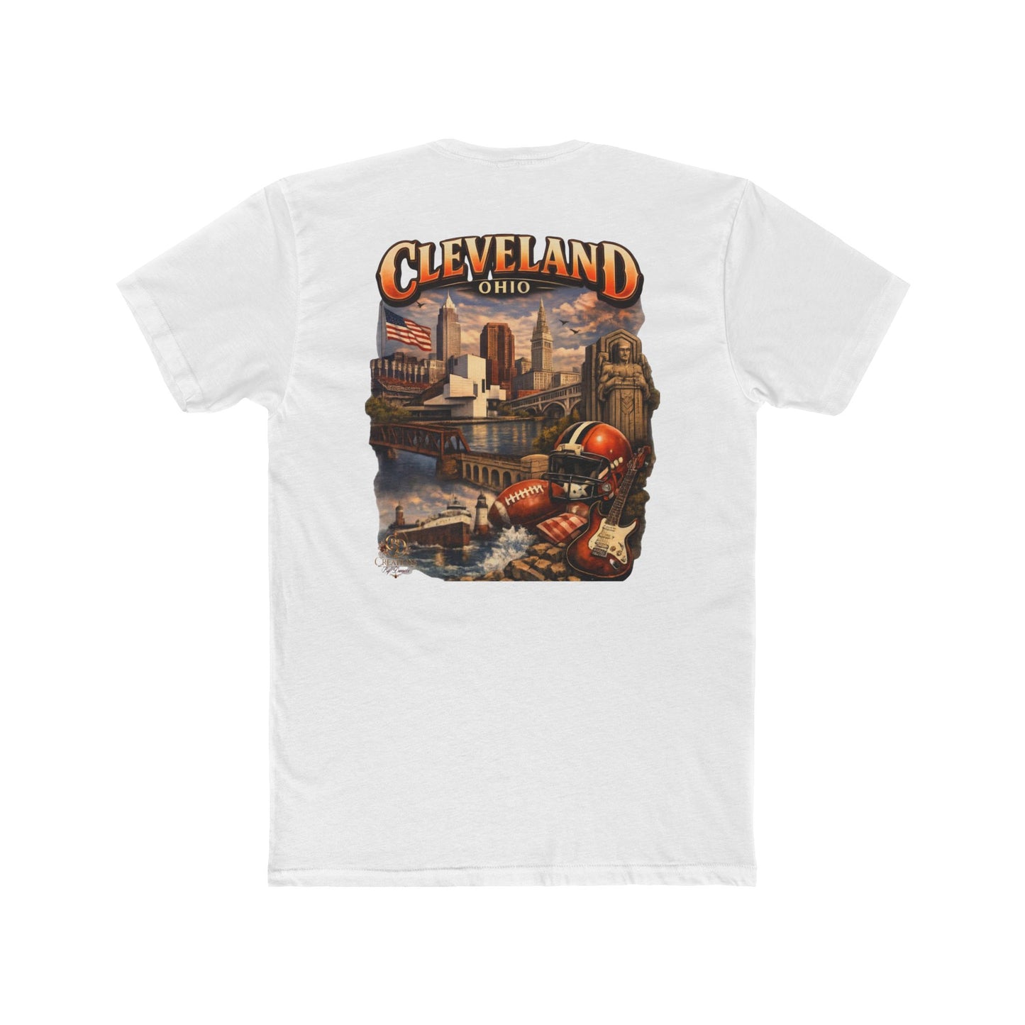 Cleveland Ohio Vintage Football Cityscape T-Shirt