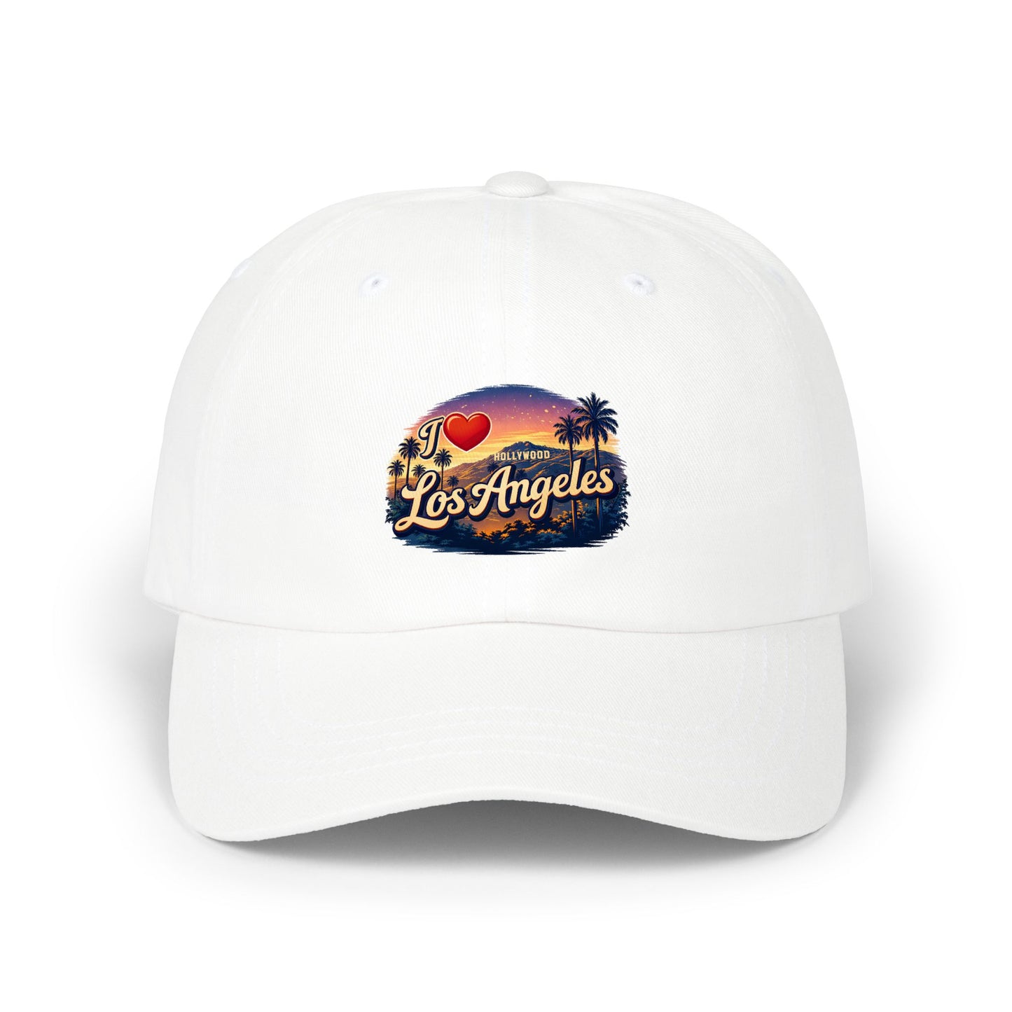 I  Los Angeles Classic Dad Cap – Vintage Sunset Palm Hat