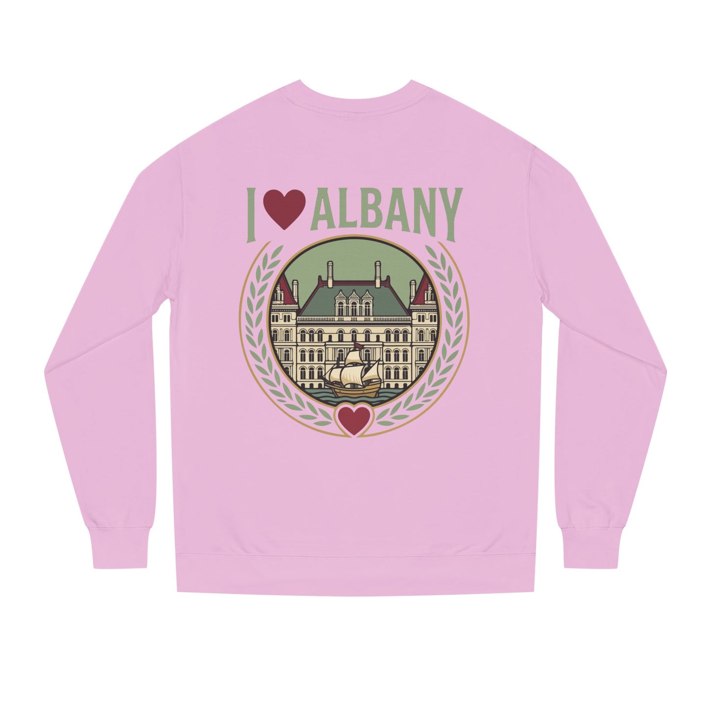 Albany Heart Crewneck Sweatshirt — I  Albany City Landmark Design