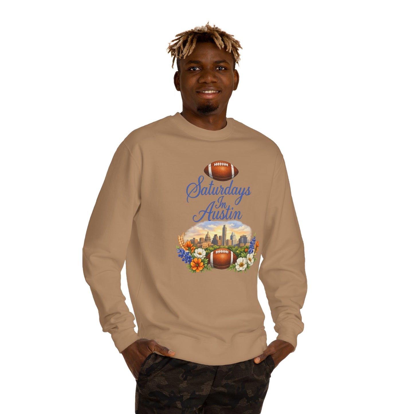 Saturdays in Austin Sweatshirt — Football Skyline Crewneck
