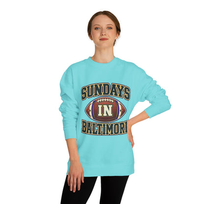 Sundays in Baltimore Football Sweatshirt — Game Day Crewneck for Ravens Fans
