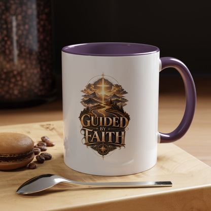 Guided by Faith Coffee Mug — Inspirational Christian Accent Mug (11/15oz)