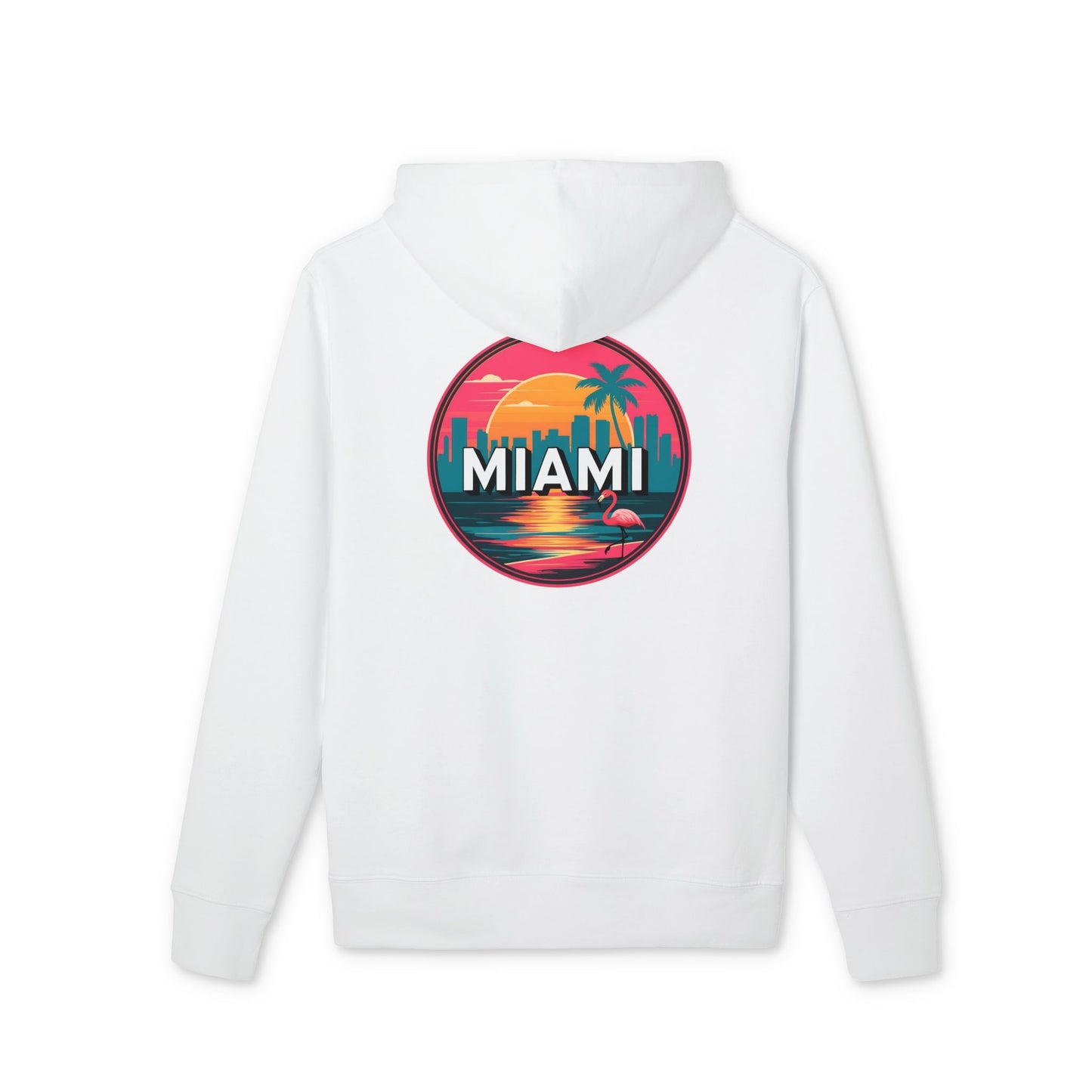 Miami Sunset Hoodie — Retro Palm Beach Graphic