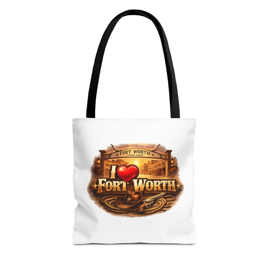 Fort Worth I  Fort Worth Tote Bag — Vintage Western City Souvenir Tote