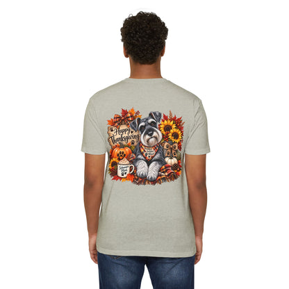 Thanksgiving Schnauzer T-Shirt — Happy Thanksgiving Fall Dog Tee