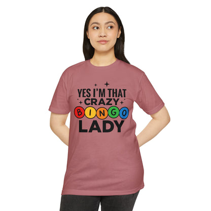 Bingo Lady T-Shirt — "Yes I'm That Crazy Bingo Lady" Funny Graphic Tee