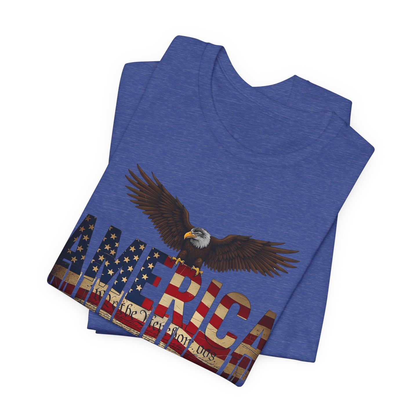 America Eagle Flag Graphic T‑Shirt — Patriotic USA Tee for 4th of July