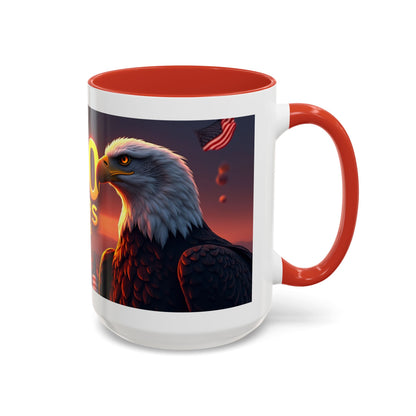 250 Years 1776–2026 Eagle Coffee Mug — Patriotic Anniversary 250th USA Celebration