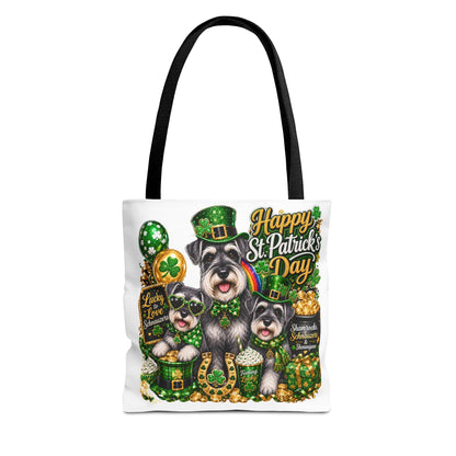 St. Patrick's Day Schnauzer Tote Bag – Happy St. Patrick’s Day Dogs Design
