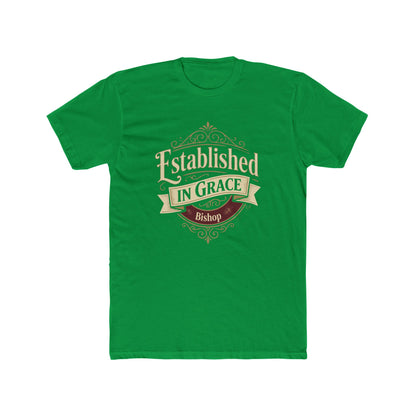 Established in Grace Bishop T‑Shirt — Vintage Christian Faith Tee