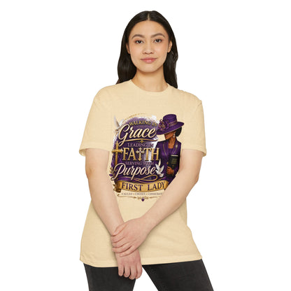 First Lady Faith T-Shirt — Walking in Grace, Serving Purpose Christian Tee