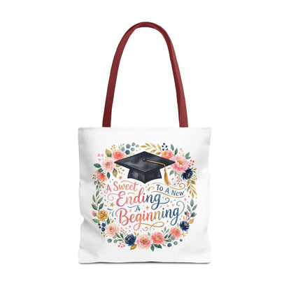 Graduation Floral Tote Bag — "A Sweet Ending To A New Beginning"