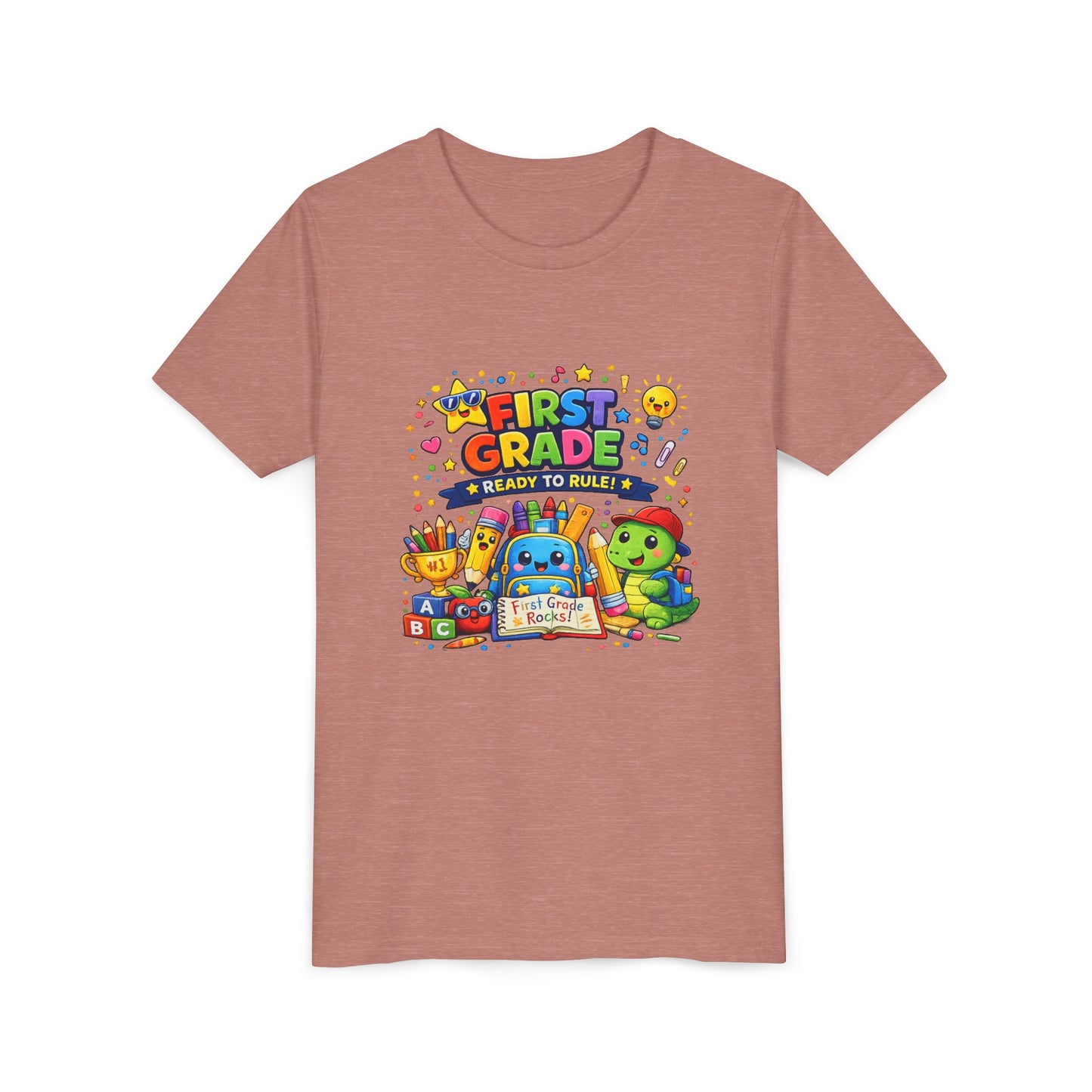First Grade Youth T‑Shirt – "First Grade Ready to Rule" Cute Back-to-School Tee