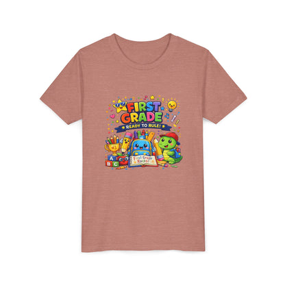 First Grade Youth T‑Shirt – "First Grade Ready to Rule" Cute Back-to-School Tee
