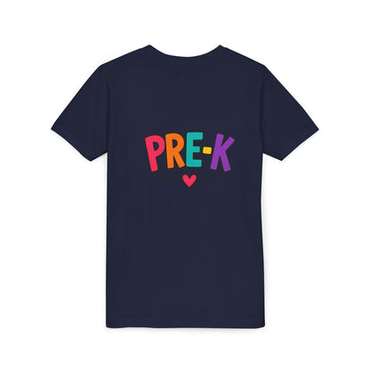 Pre-K Kids Tee — Colorful Heart Preschool Shirt for Boys & Girls